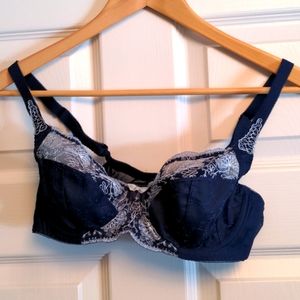Fantasie Navy and White Bra 32DD